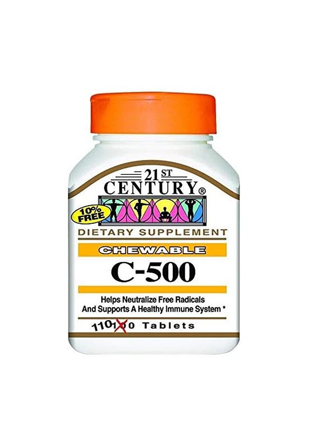 21st Century Chewable Vitamin C 500 mg Dietary Supplement - 110 Tablets - Image 1